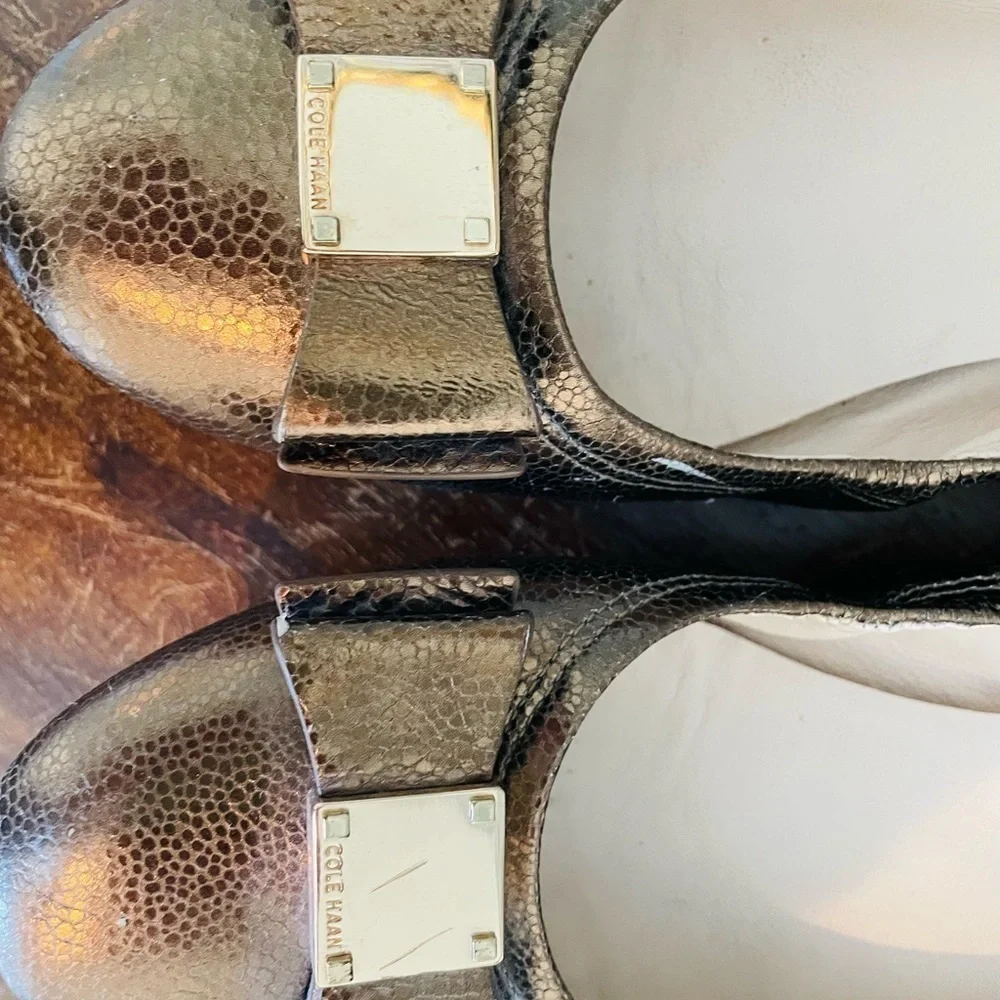 Cole Haan Bronze Metallic Ballet Flats 9.5​​​​​​​​​​​​​​ - Picture 3 of 8